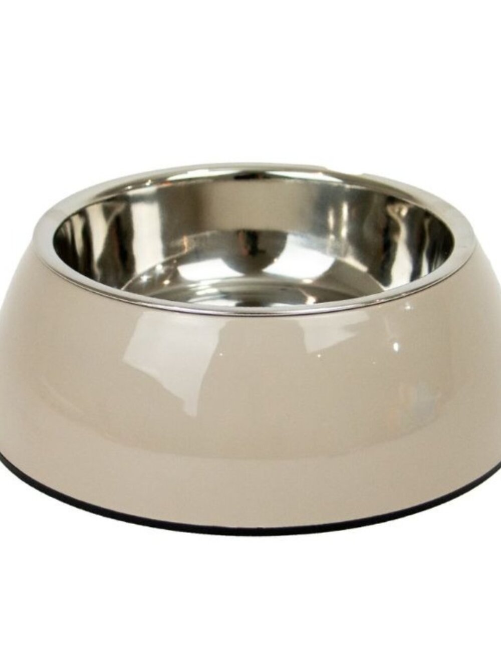 Medium Non Slip Dog Bowl Oatmeal Removable Stainless Steel Pet Food Water 14.2oz